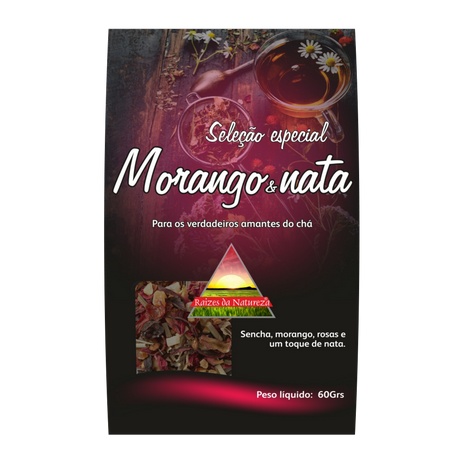 Morango e nata sencha